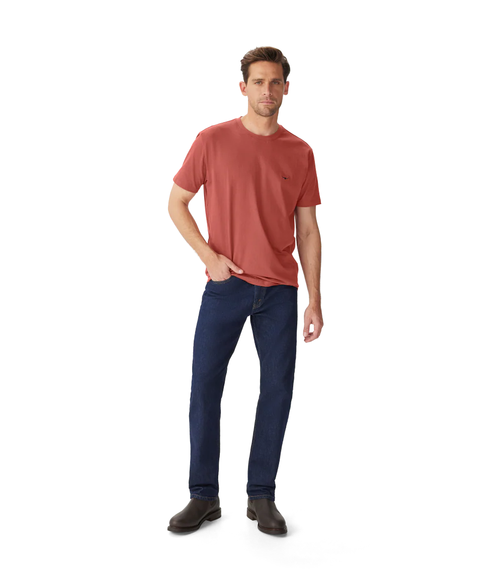 R.M.Williams Mens Parson S/S Tee (KD210JE53) Red - Image 3