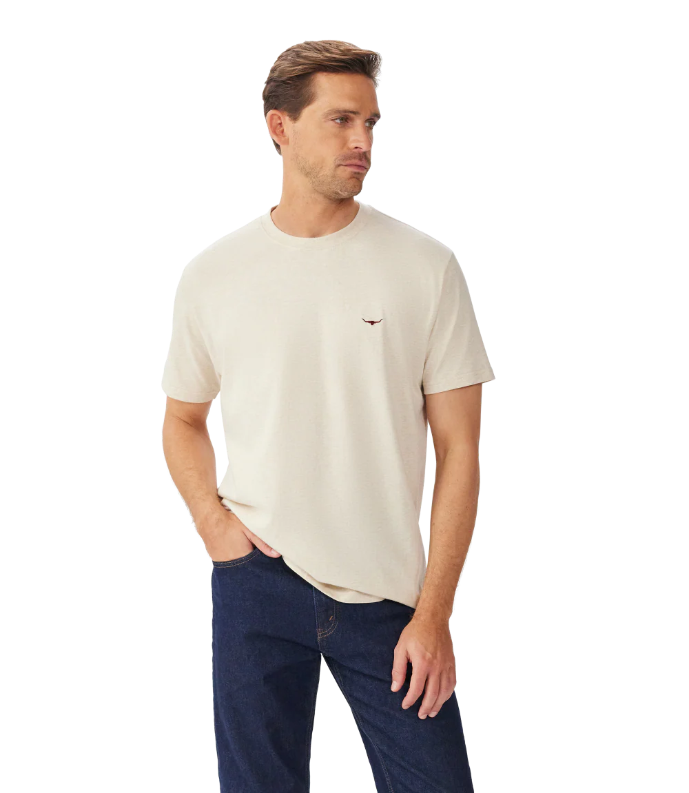 R.M.Williams Mens Parson S/S Tee (KD210JE53) Sand