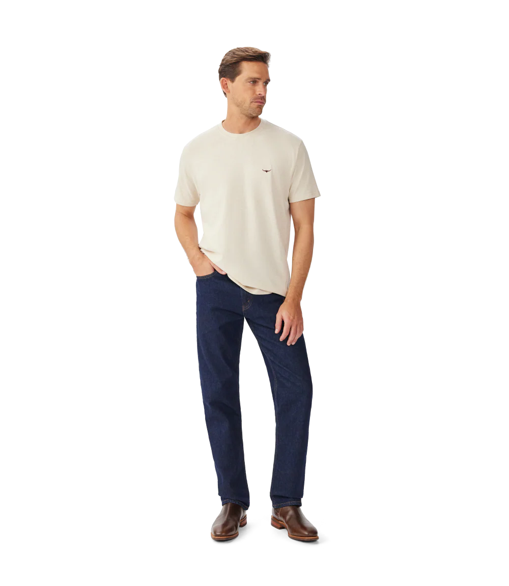 R.M.Williams Mens Parson S/S Tee (KD210JE53) Sand - Image 3