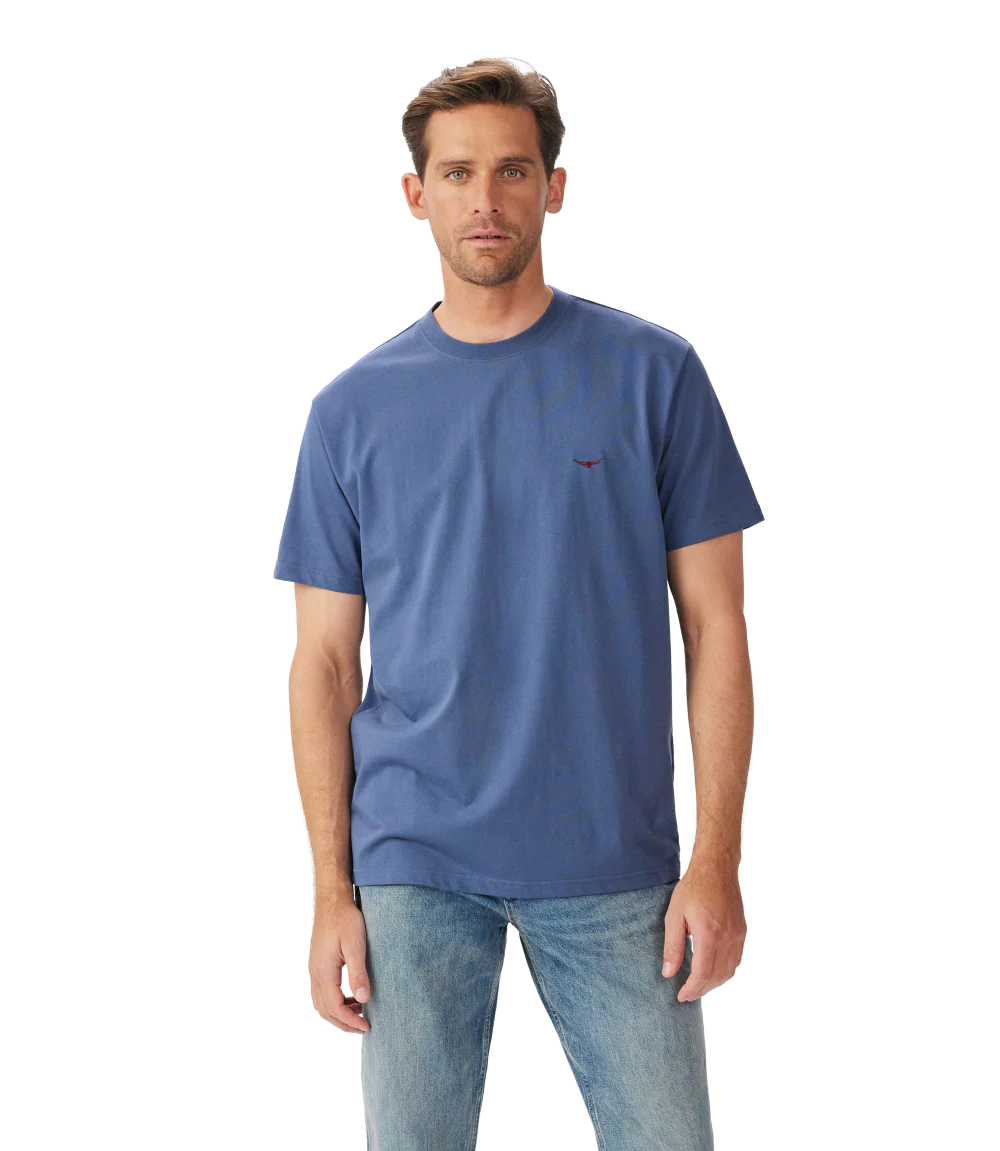 R.M.Williams Mens Parson S/S Tee (KD210JE53) Vintage Indigo