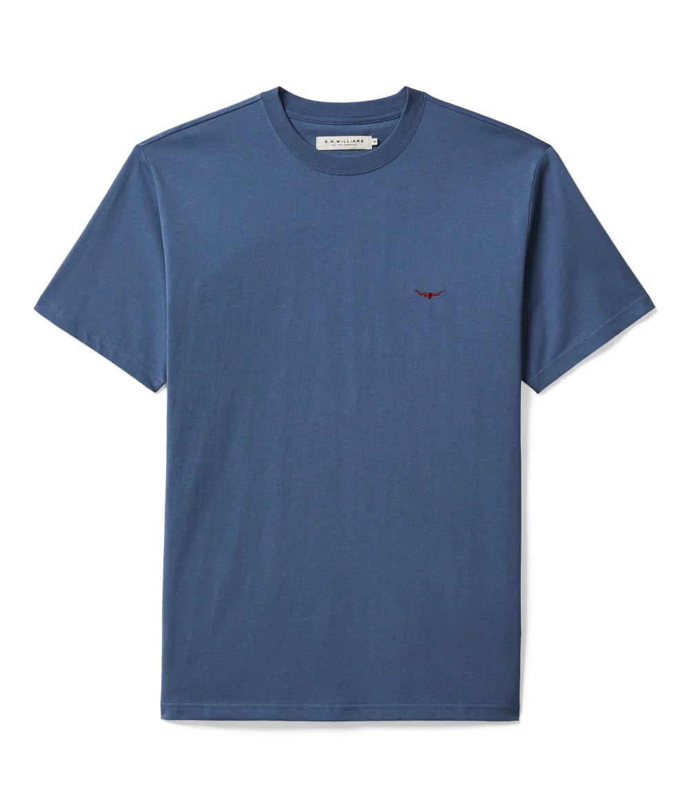 R.M.Williams Mens Parson S/S Tee (KD210JE53) Vintage Indigo - Image 4