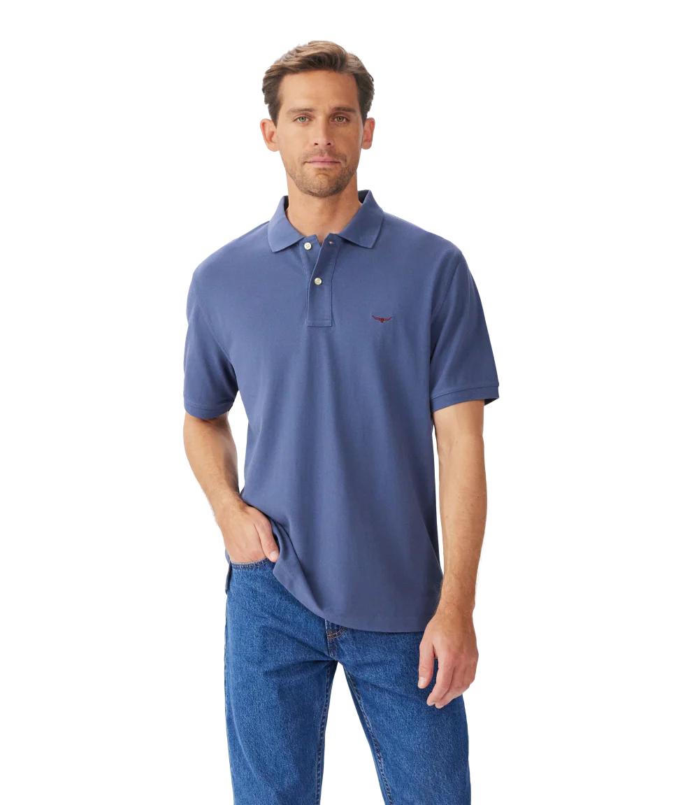 R.M.Williams Mens Rod Polo (KP210PQ23) Blue