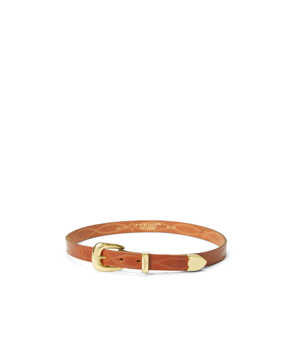 R.M.Williams Womens Cate Stitched Belt (BSC5EDA02) Tan - Image 4