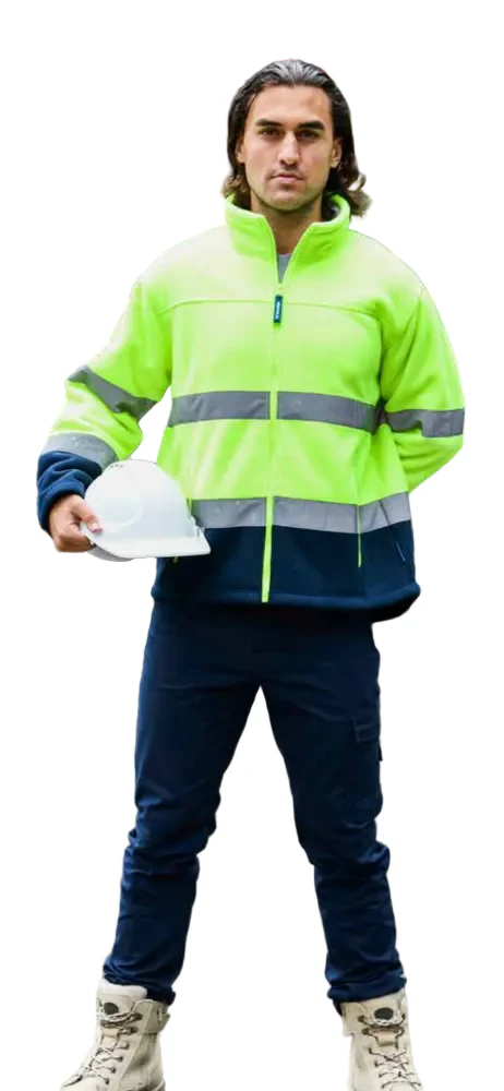Rainbird Mens Taped Hi Vis Lumber Jacket (5238) Yellow/Navy [GD] - Image 3