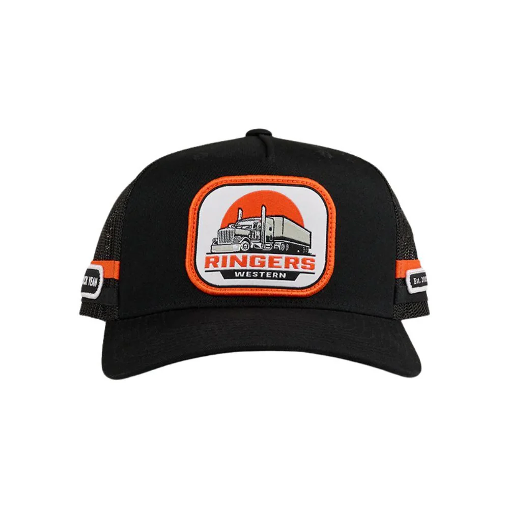 Ringers Western Big Rig Trucker Cap (723154RW) Black - Image 2