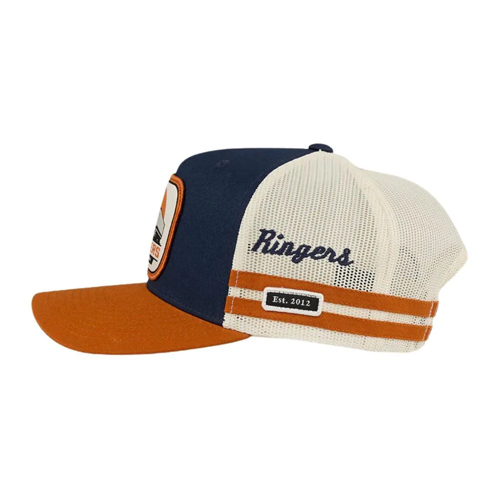 Ringers Western Big Rig Trucker Cap (723154RW) Navy/Burnt Orange - Image 3