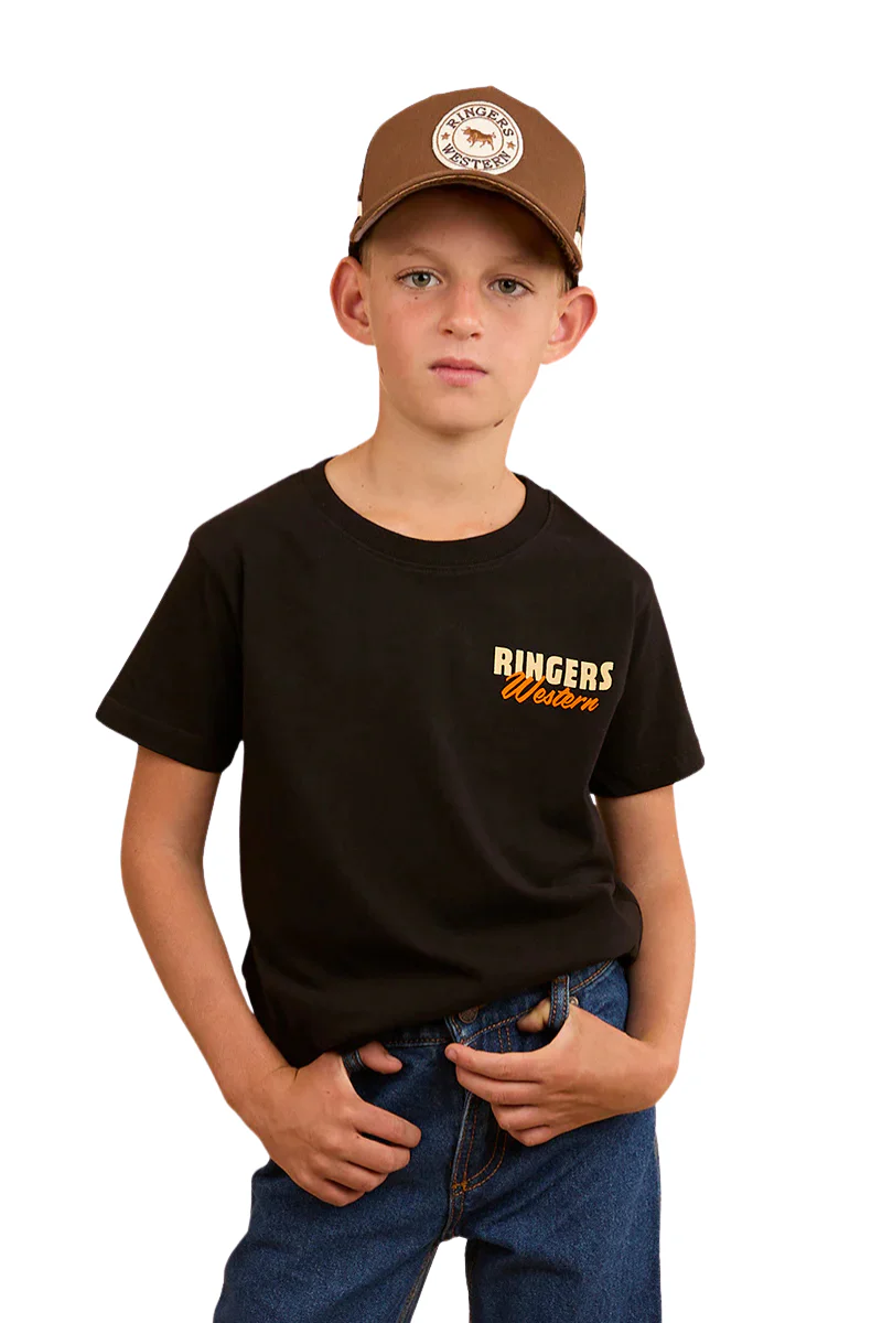 Ringers Western Boys Truck Yeah Classic Fit S/S Tee (823005RW) Black - Image 2