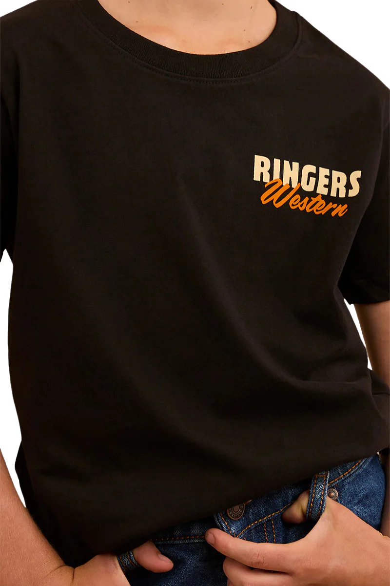 Ringers Western Boys Truck Yeah Classic Fit S/S Tee (823005RW) Black - Image 3