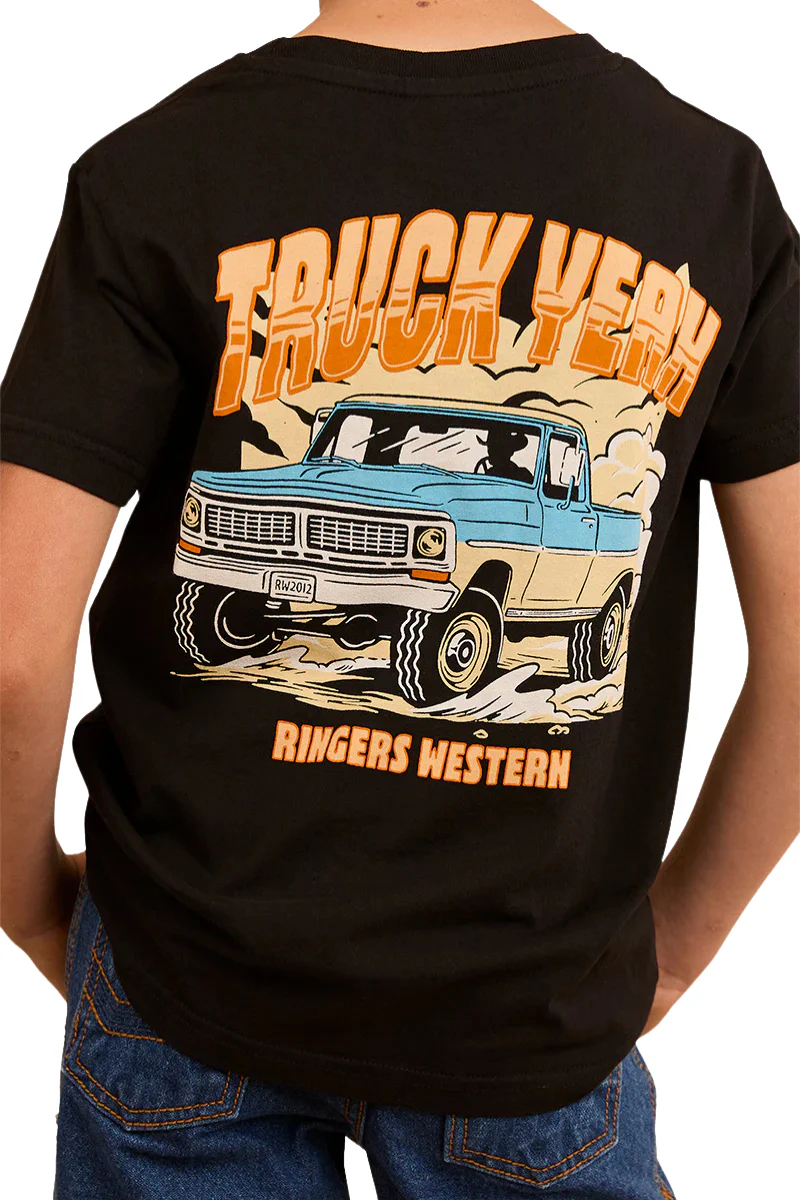 Ringers Western Boys Truck Yeah Classic Fit S/S Tee (823005RW) Black - Image 5