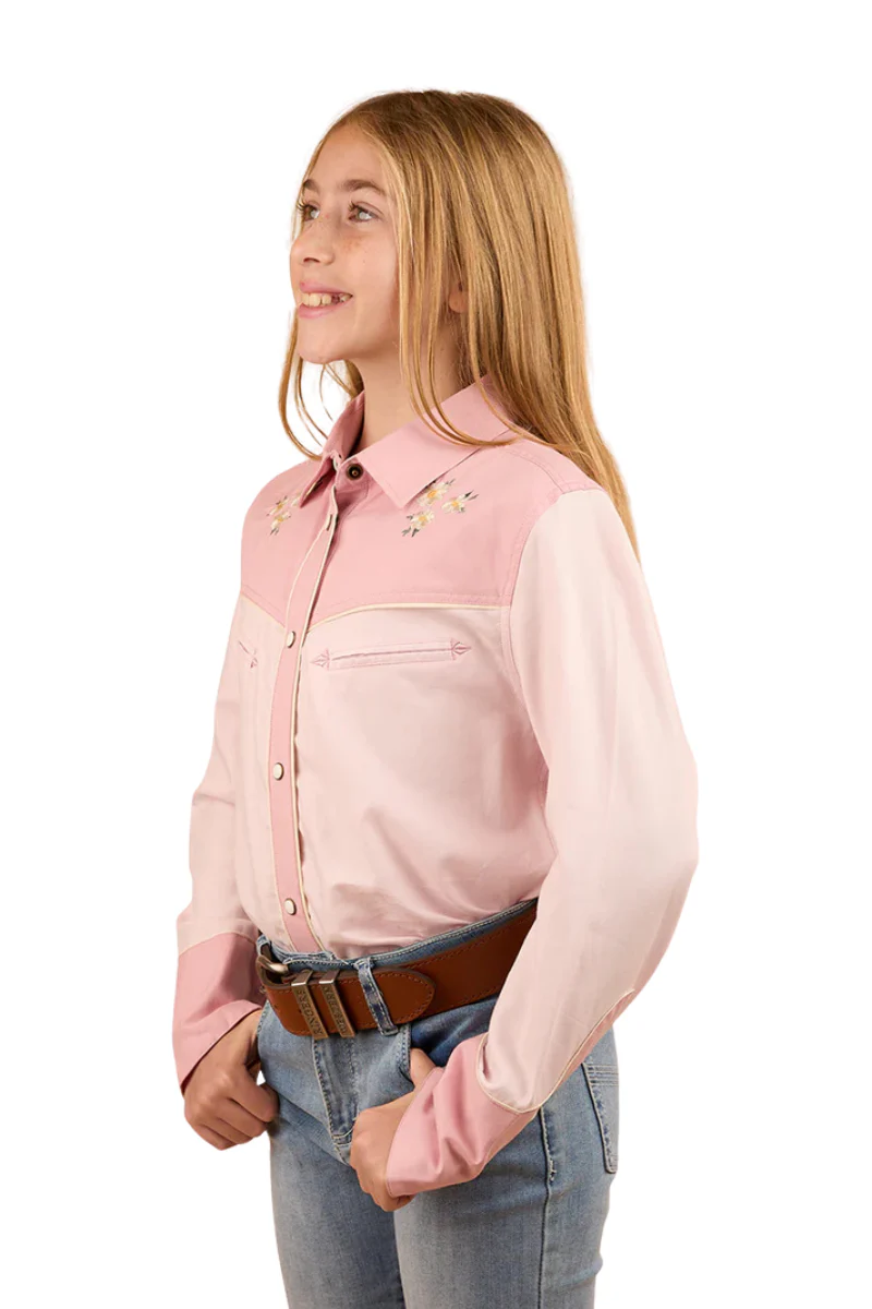 Ringers Western Childrens Annie L/S Western Shirt (324027RW) Pink - Image 2