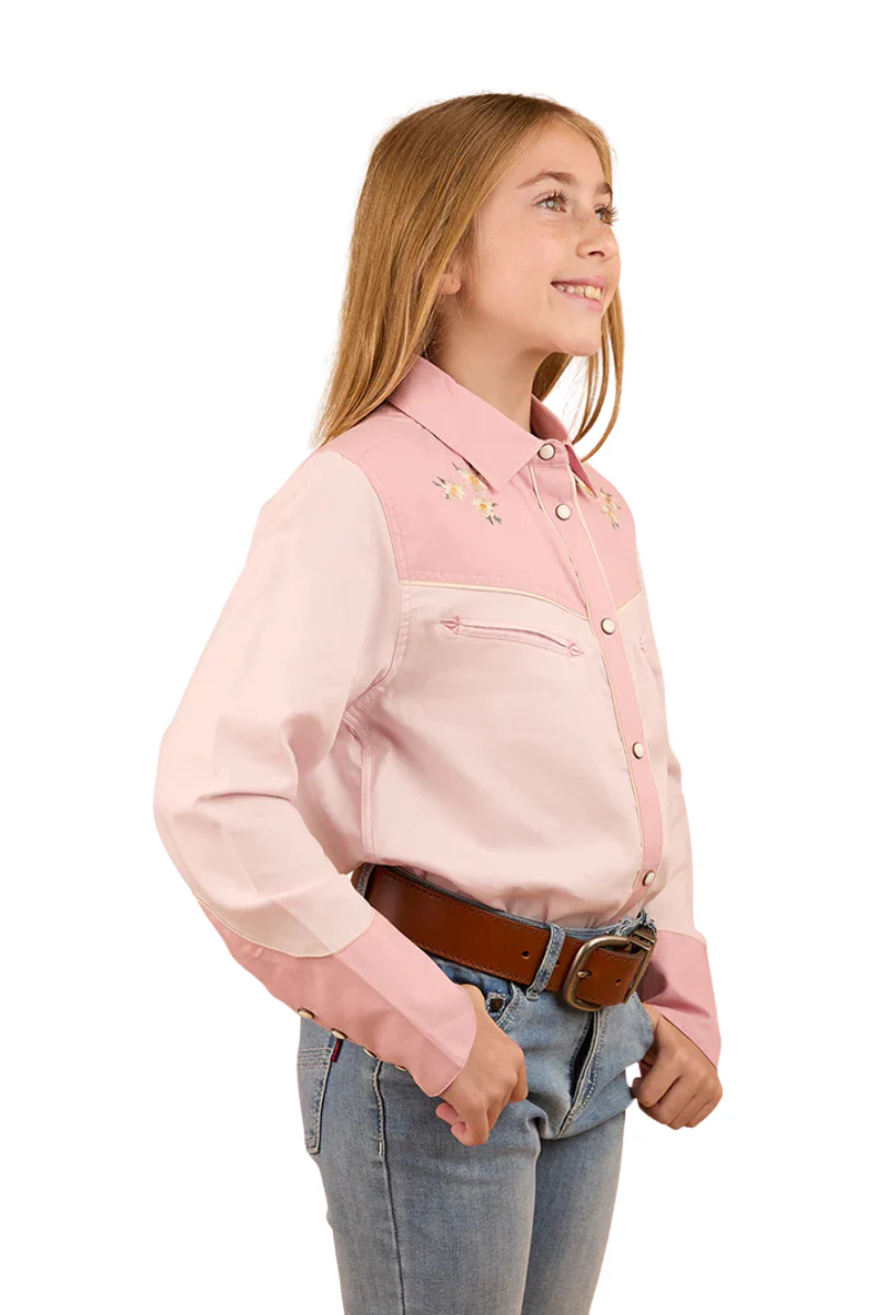 Ringers Western Childrens Annie L/S Western Shirt (324027RW) Pink - Image 3