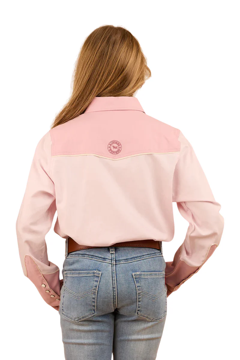 Ringers Western Childrens Annie L/S Western Shirt (324027RW) Pink - Image 4