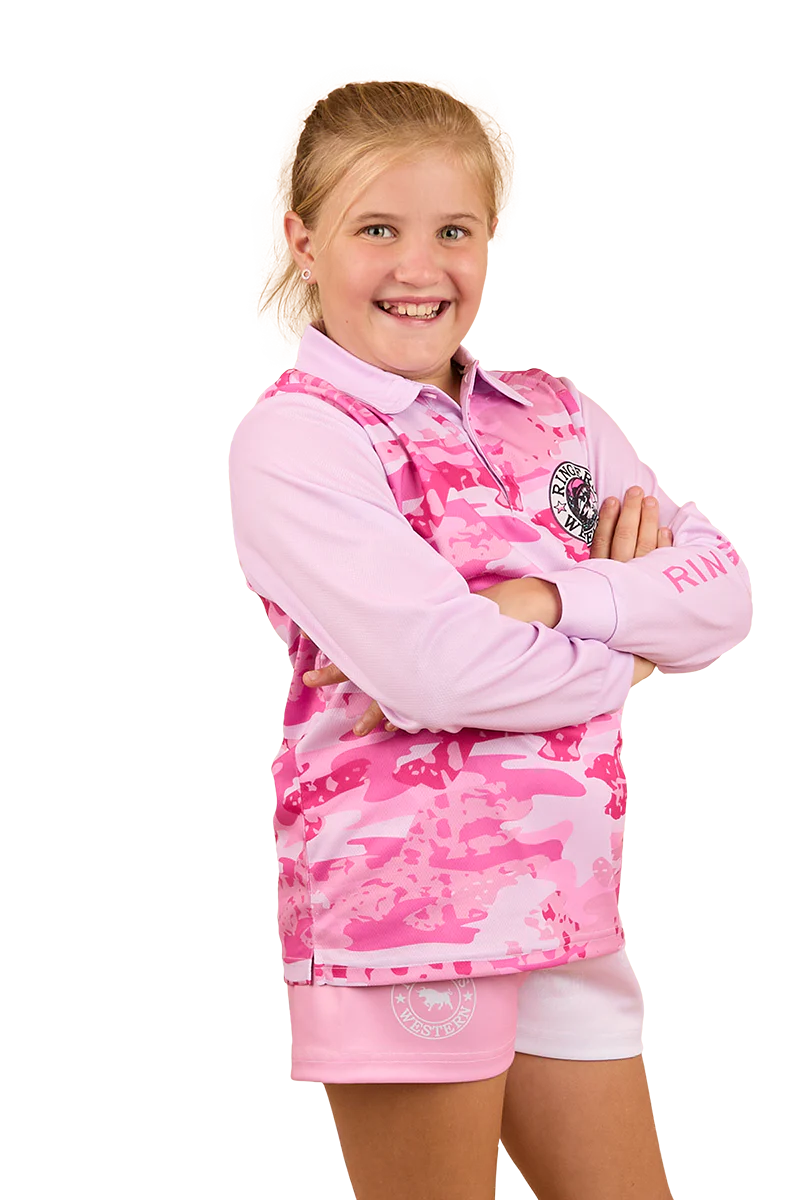 Ringers Western Childrens Big Catch L/S Fishing Jersey (324018RW) Ballet Pink