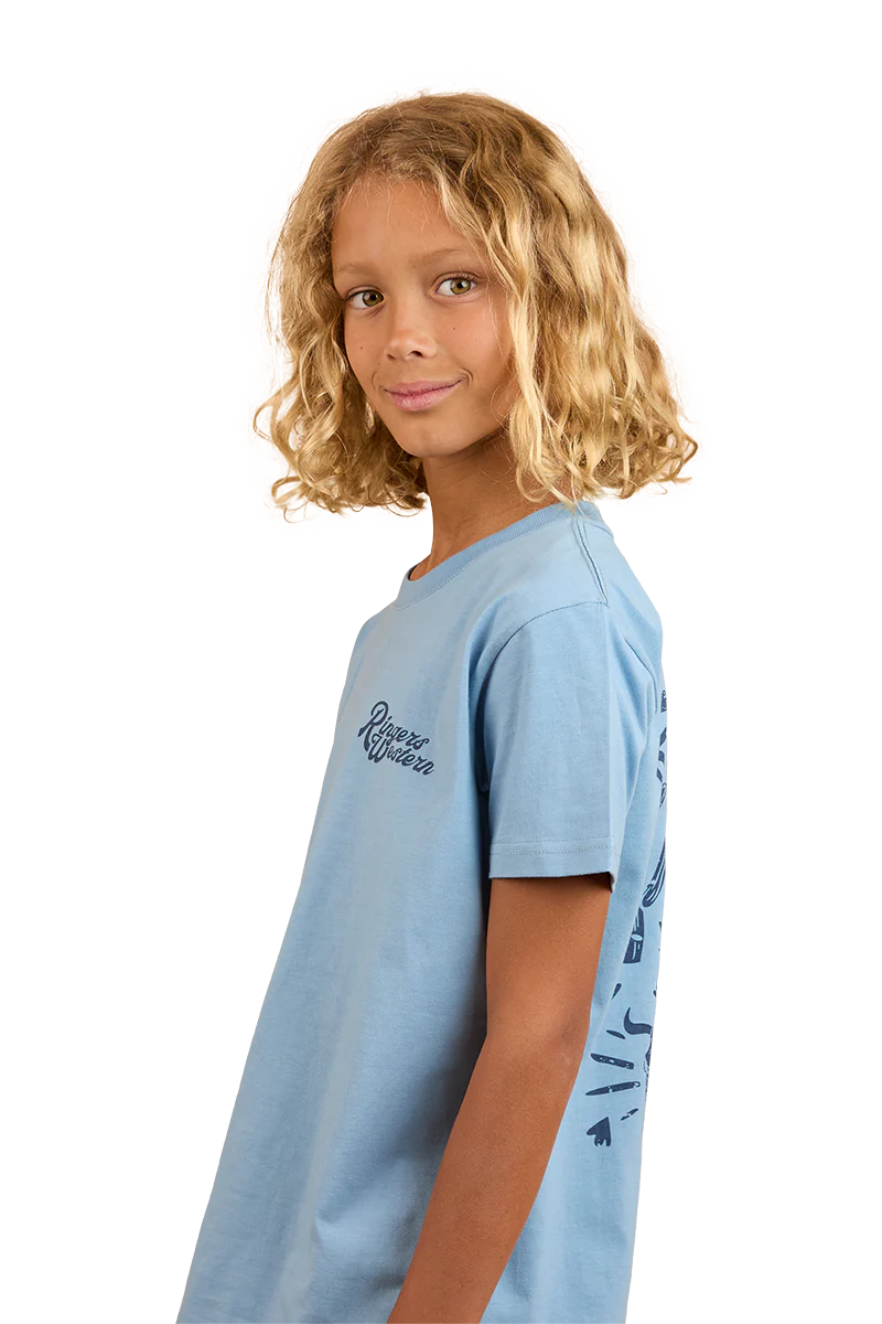 Ringers Western Childrens Boot Scootin Kids Classic Fit S/S Tee (324016RW) Dusk - Image 4