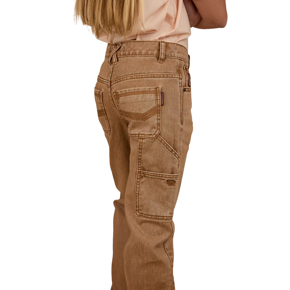Ringers Western Childrens Buckland Relaxed Jeans (324039RW) Dark Sand - Image 3
