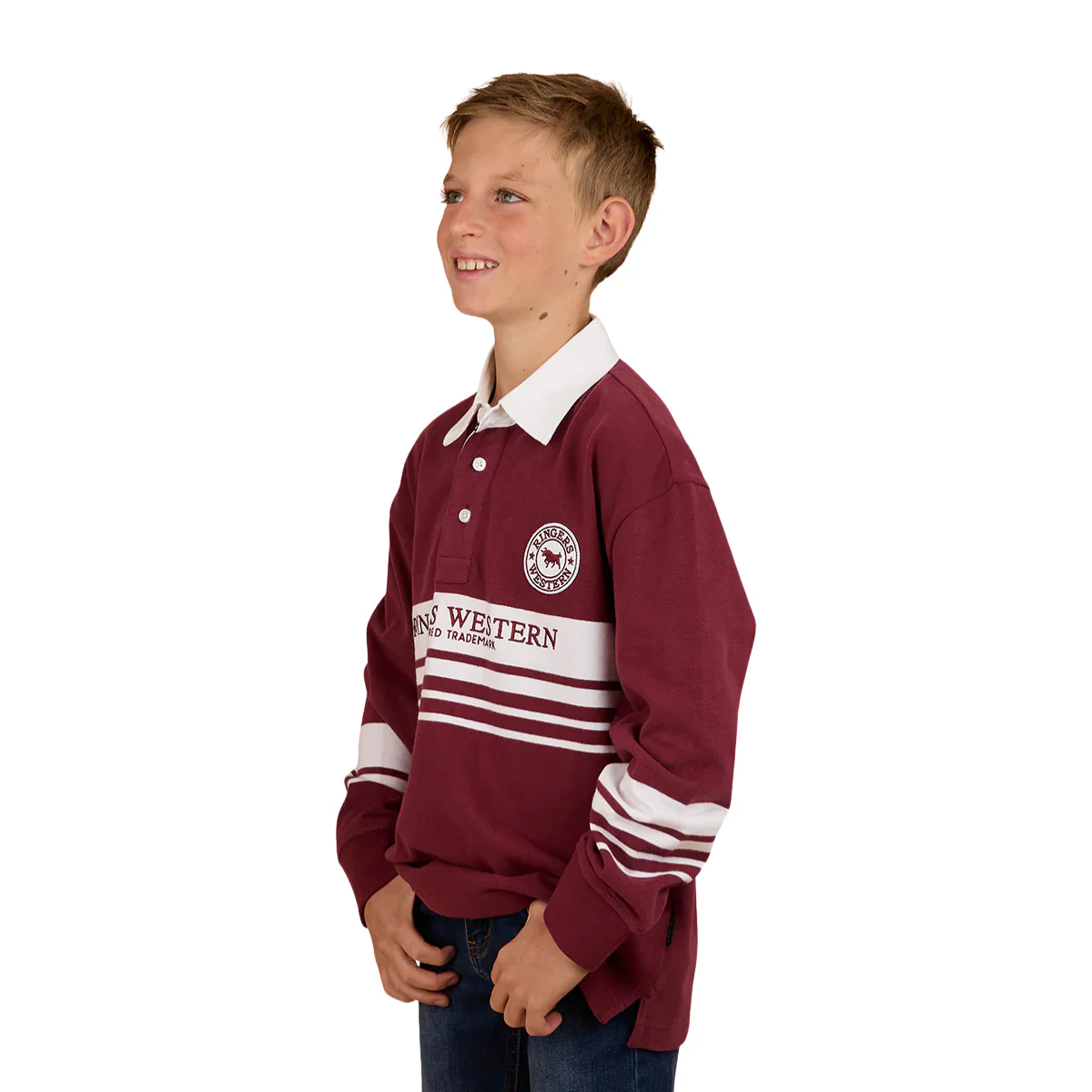 Ringers Western Childrens Footy Roo Rugby (325027RW) Burgundy - Image 2