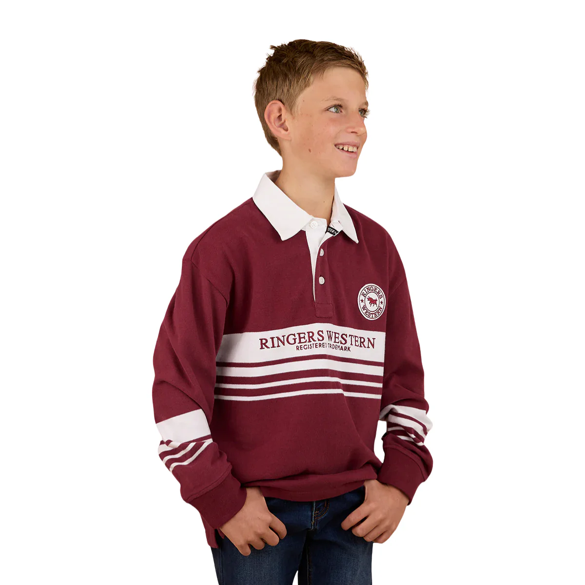 Ringers Western Childrens Footy Roo Rugby (325027RW) Burgundy - Image 3