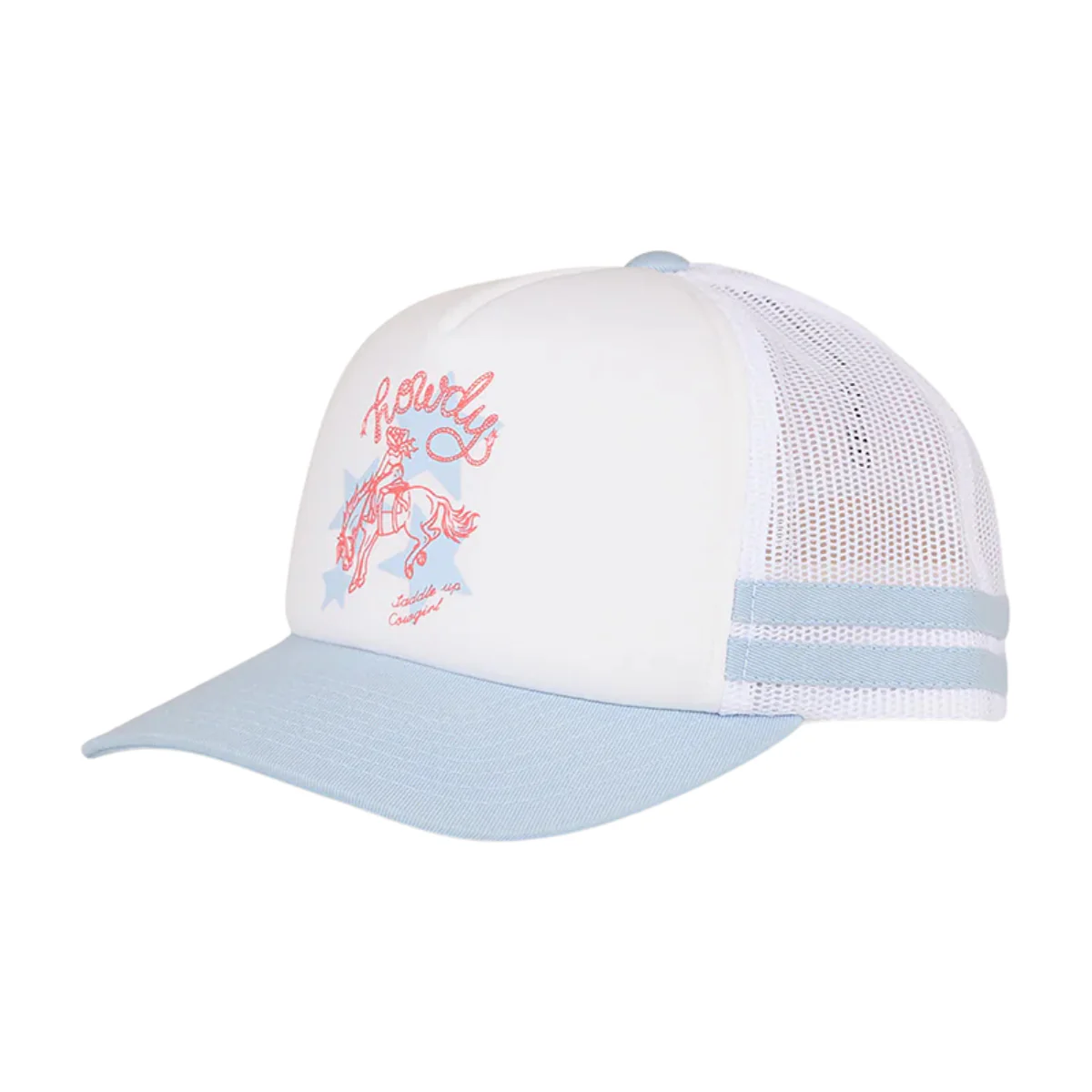 Ringers Western Childrens Stardust Foam Trucker Cap (425059RW) White/Light Blue