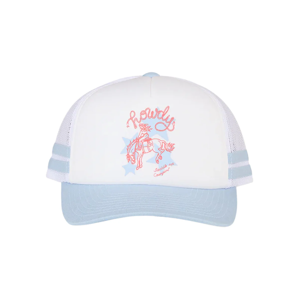 Ringers Western Childrens Stardust Foam Trucker Cap (425059RW) White/Light Blue - Image 2