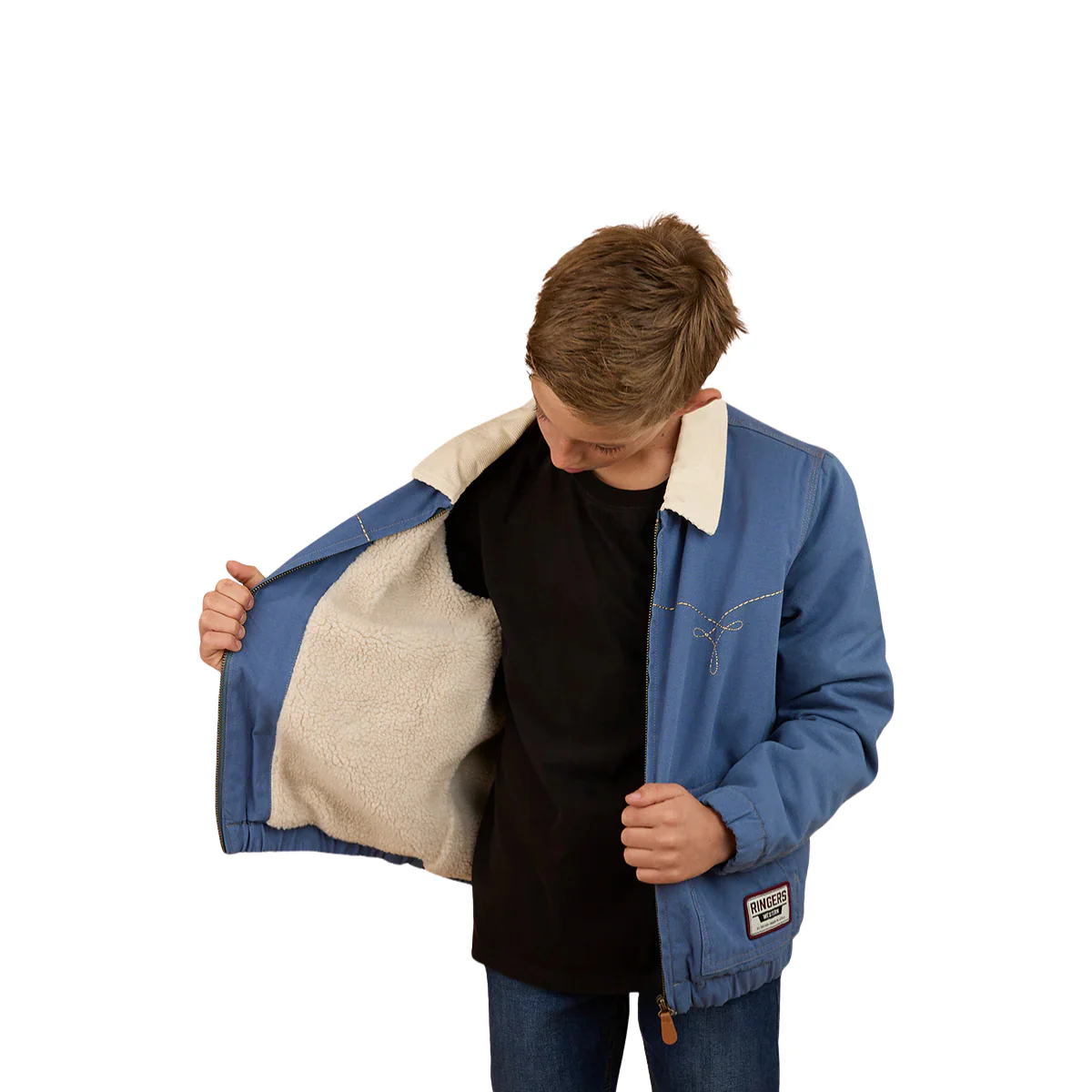 Ringers Western Childrens Westbury Western Jacket (325013RW) Yale Blue - Image 2
