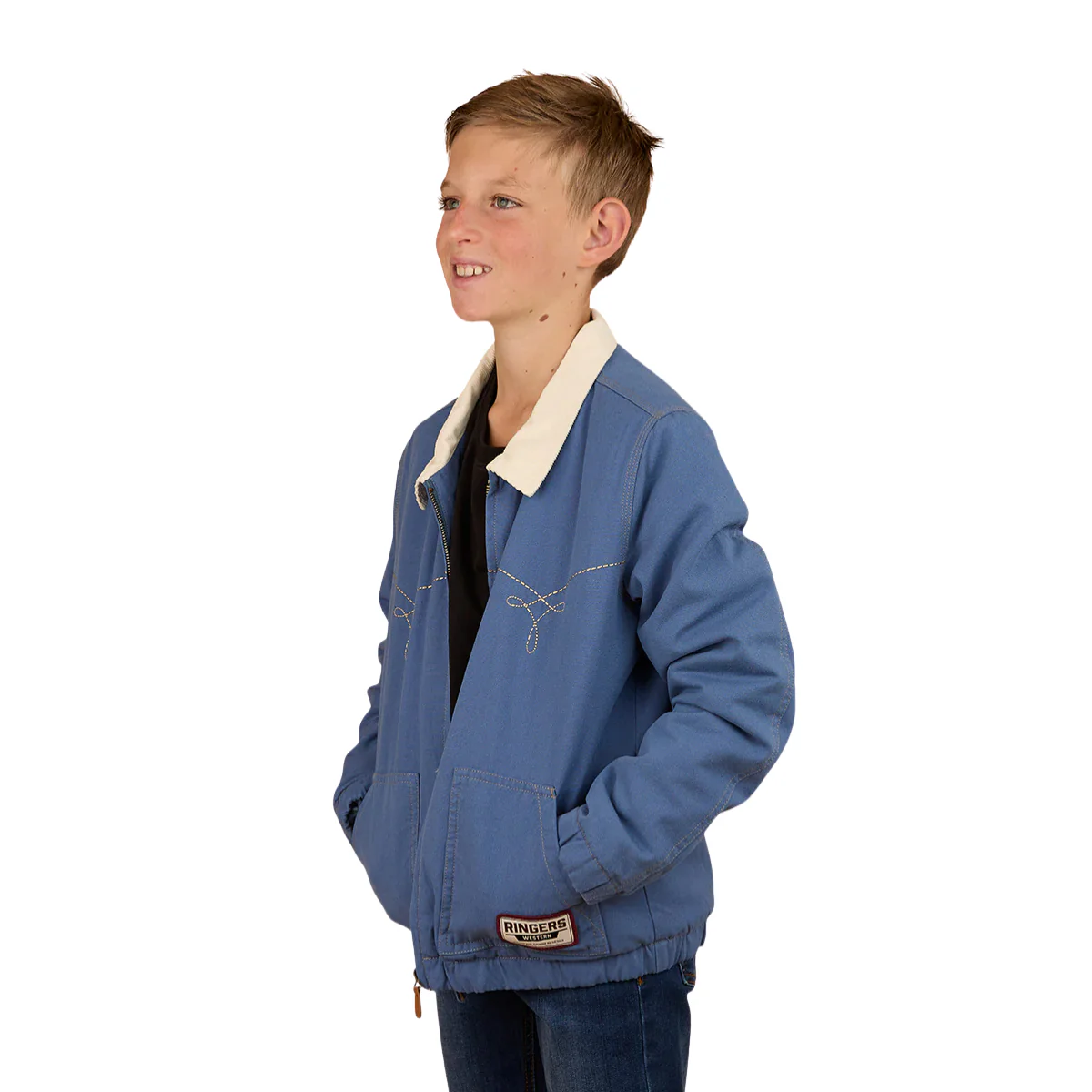 Ringers Western Childrens Westbury Western Jacket (325013RW) Yale Blue - Image 4