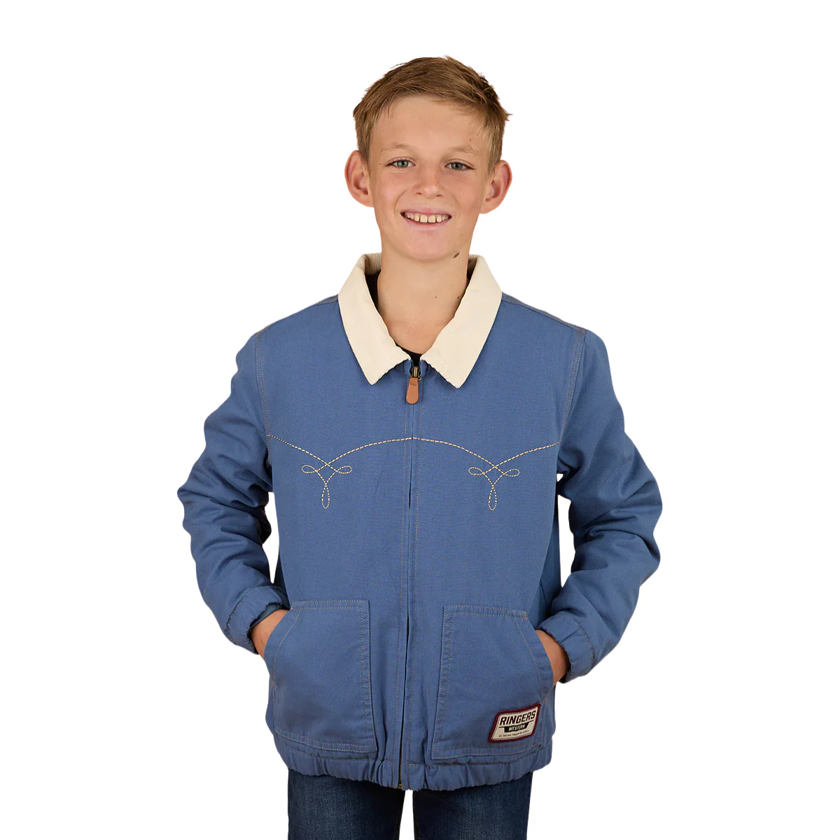 Ringers Western Childrens Westbury Western Jacket (325013RW) Yale Blue - Image 5