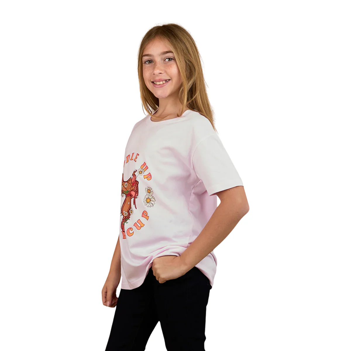 Ringers Western Girls Buttercup Classic Fit S/S Tee (325006RW) Barely Pink - Image 2