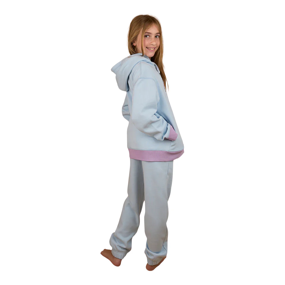 Ringers Western Girls Stardust Oversized Pullover Hoodie (325033RW) Barely Blue - Image 4