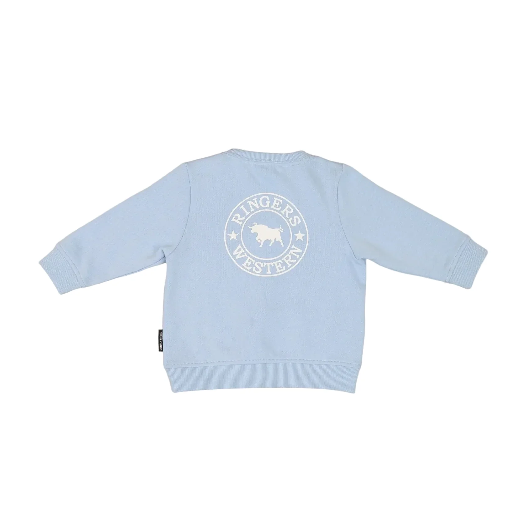 Ringers Western Infants Mini Ringer Signature Bull Fleece Pullover Jumper (525001RW) Blue/White