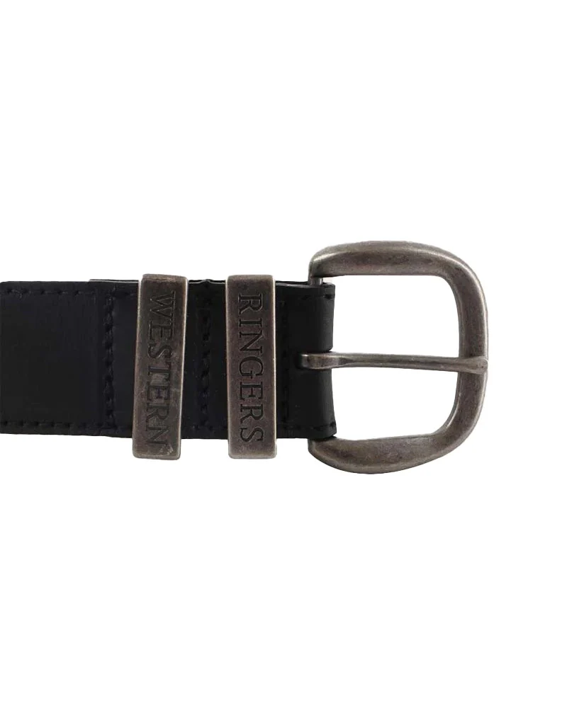Ringers Western James Belt (419222065) Black/Silver - Image 2