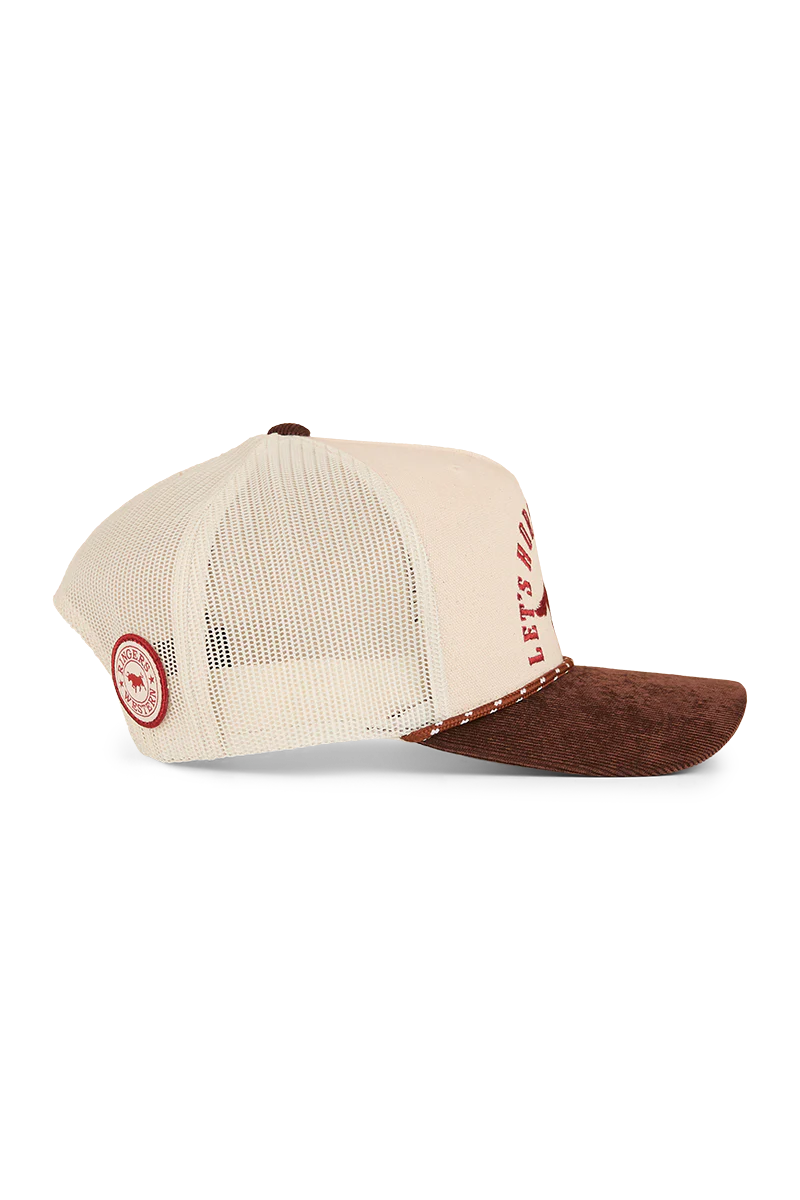 Ringers Western Lets Horse Around Trucker Cap (424029RW) Off White/Chocolate OSFM - Image 4