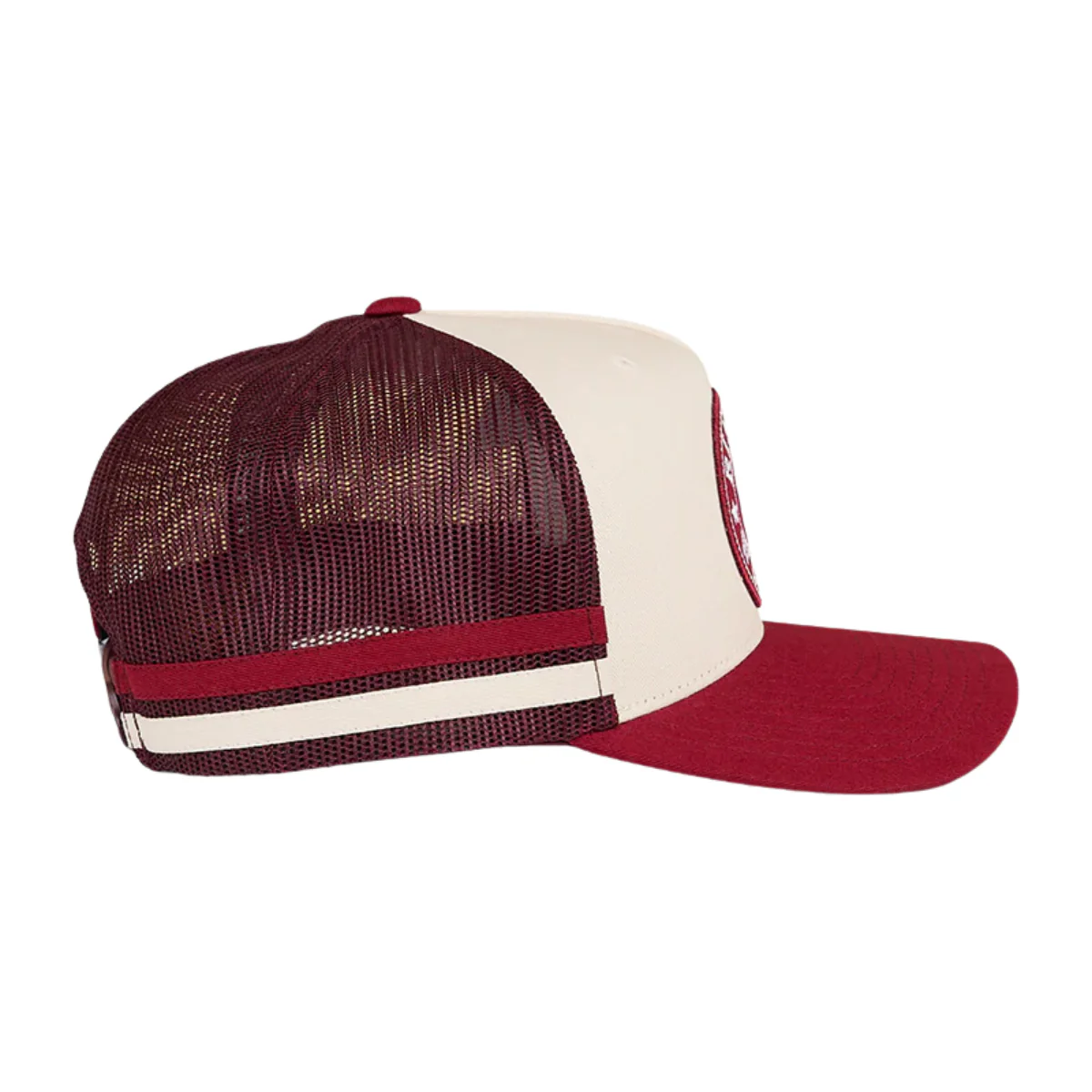Ringers Western Mccoy Trucker Cap (425058RW) Maroon/Off White - Image 3