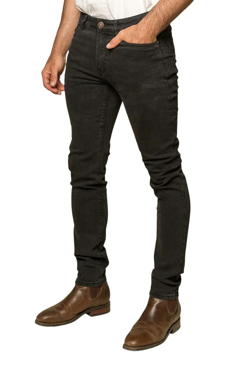 Ringers Western Mens Austin Slim Jeans (120108006) Black - Image 2