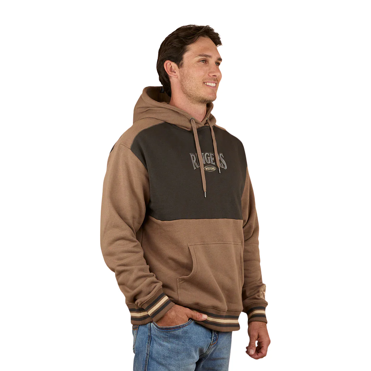 Ringers Western Mens Barrow Creek Pullover Hoodie (125010RW) Mushroom - Image 2