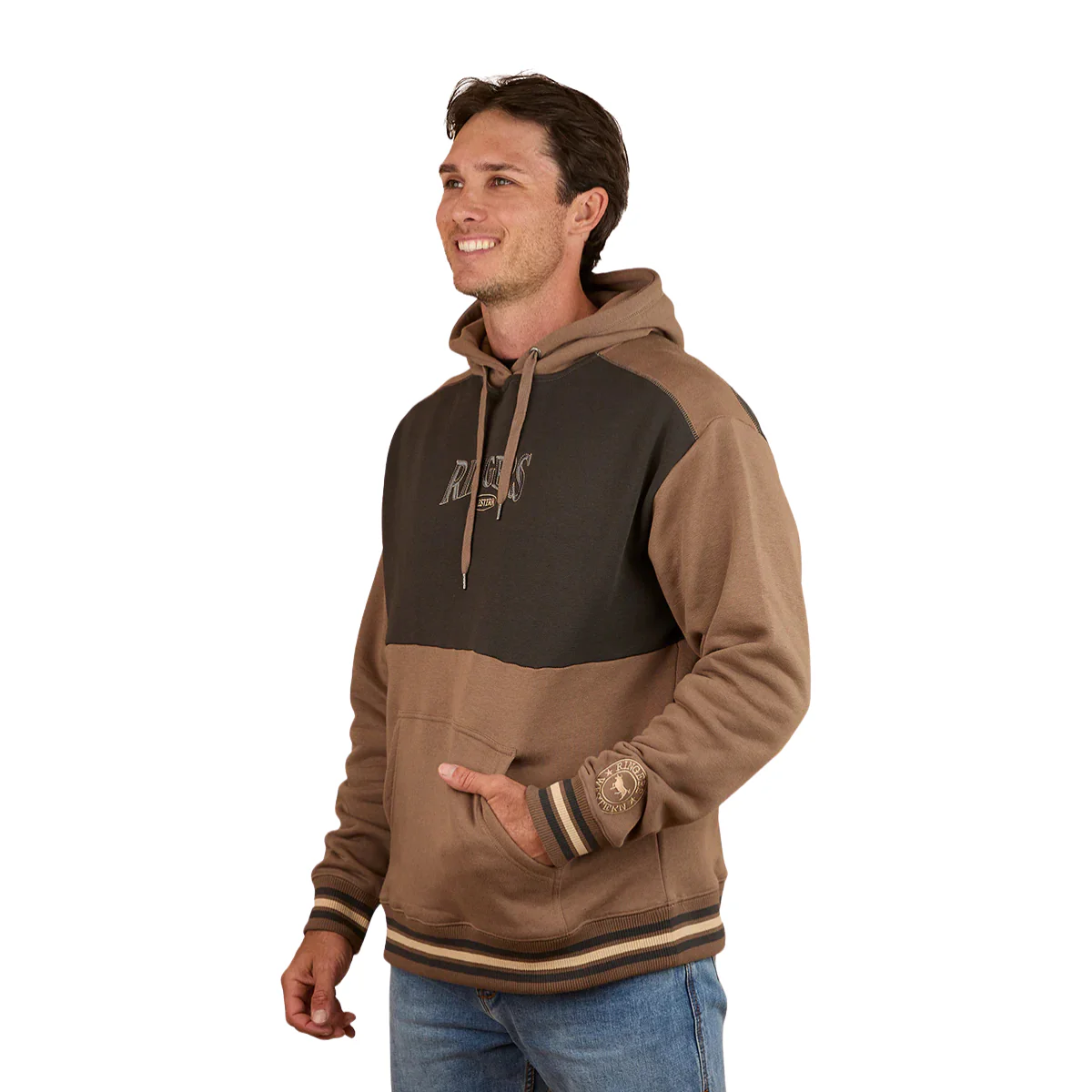 Ringers Western Mens Barrow Creek Pullover Hoodie (125010RW) Mushroom - Image 3