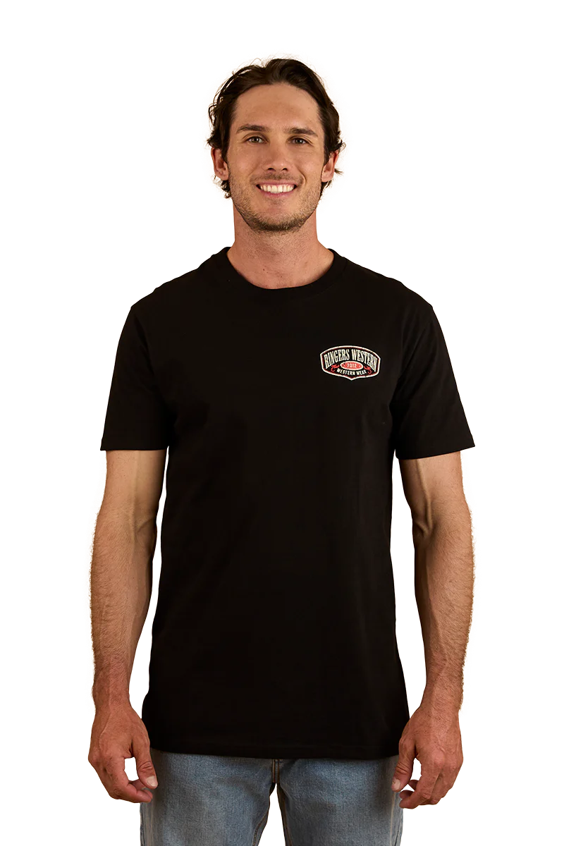 Ringers Western Mens Bars Best S/S Tee (124076RW) Black - Image 2