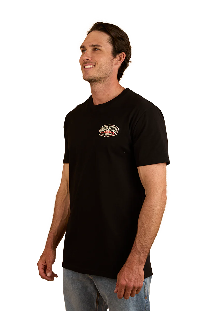 Ringers Western Mens Bars Best S/S Tee (124076RW) Black - Image 3