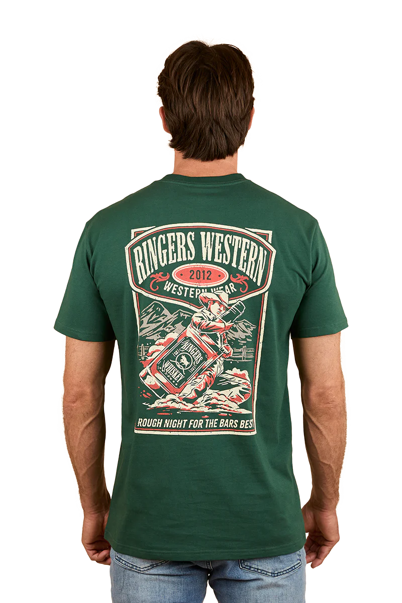 Ringers Western Mens Bars Best S/S Tee (124076RW) Pine