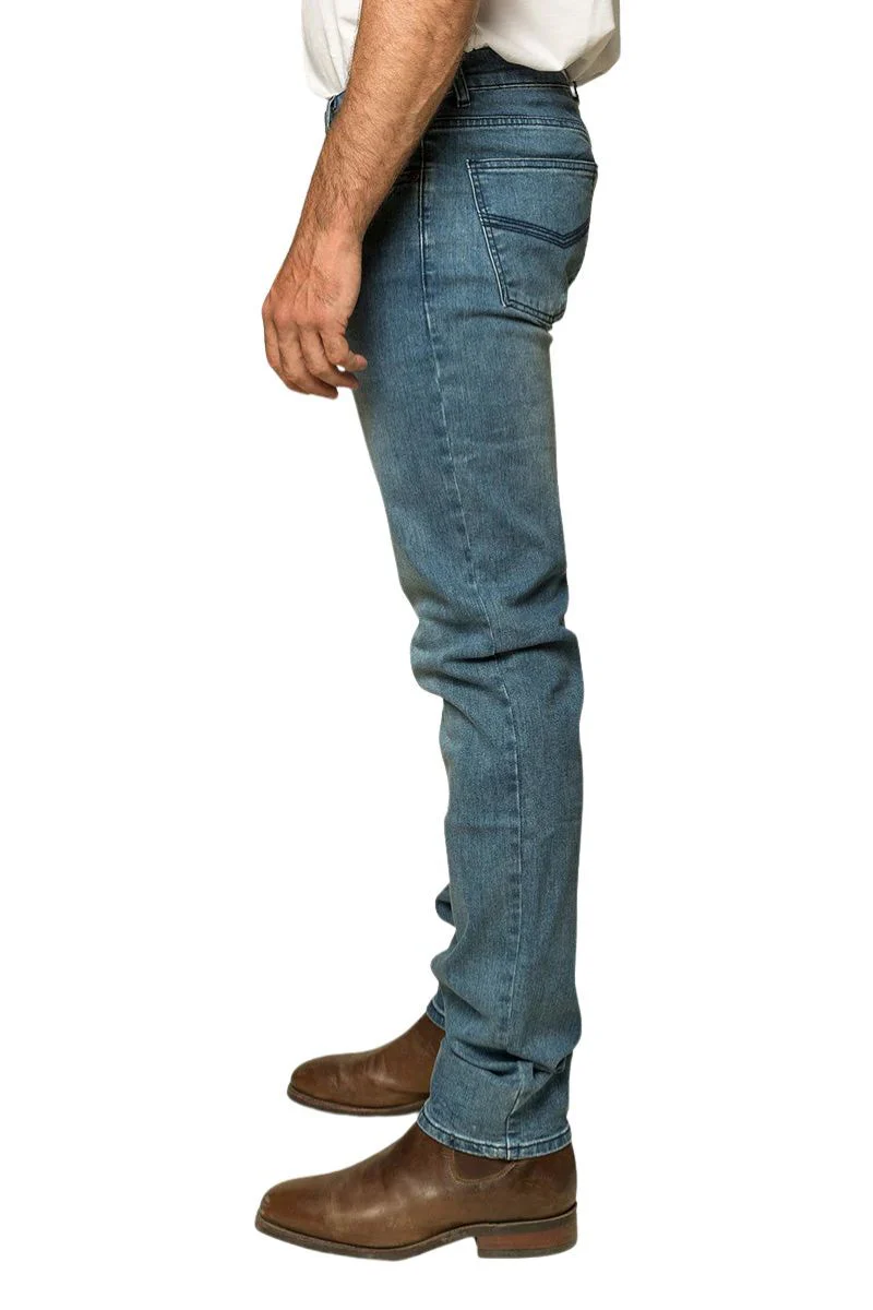 Ringers Western Mens Burke Tapered Leg Jeans (117108002) Light Blue - Image 2