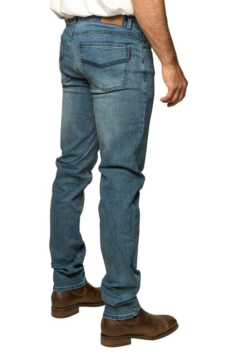 Ringers Western Mens Burke Tapered Leg Jeans (117108002) Light Blue - Image 3