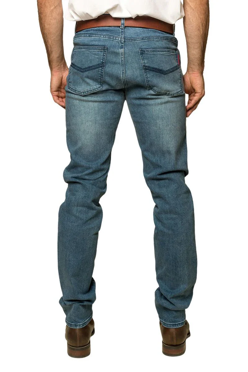 Ringers Western Mens Burke Tapered Leg Jeans (117108002) Light Blue - Image 4