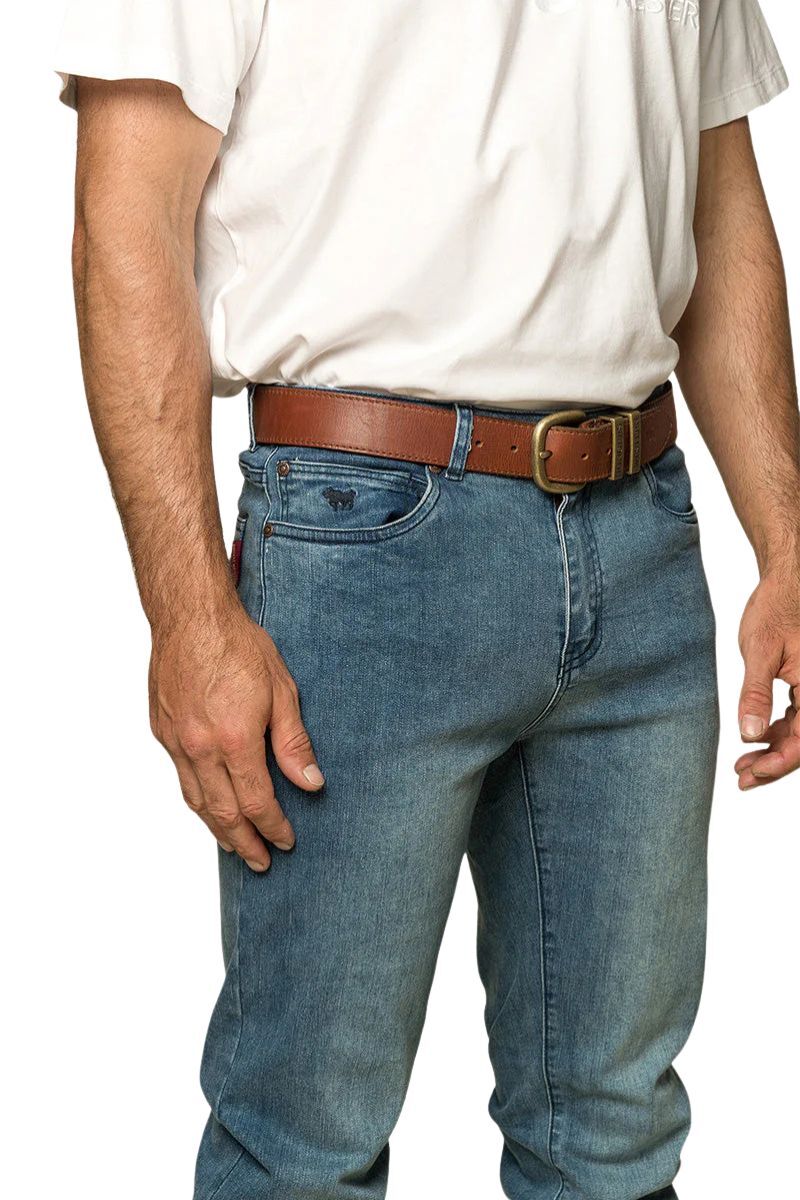 Ringers Western Mens Burke Tapered Leg Jeans (117108002) Light Blue - Image 5