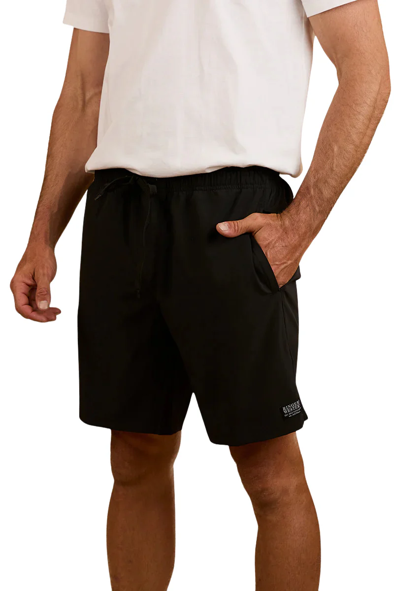 Ringers Western Mens Chaffey Dam Swim Shorts (124086RW) Black - Image 3