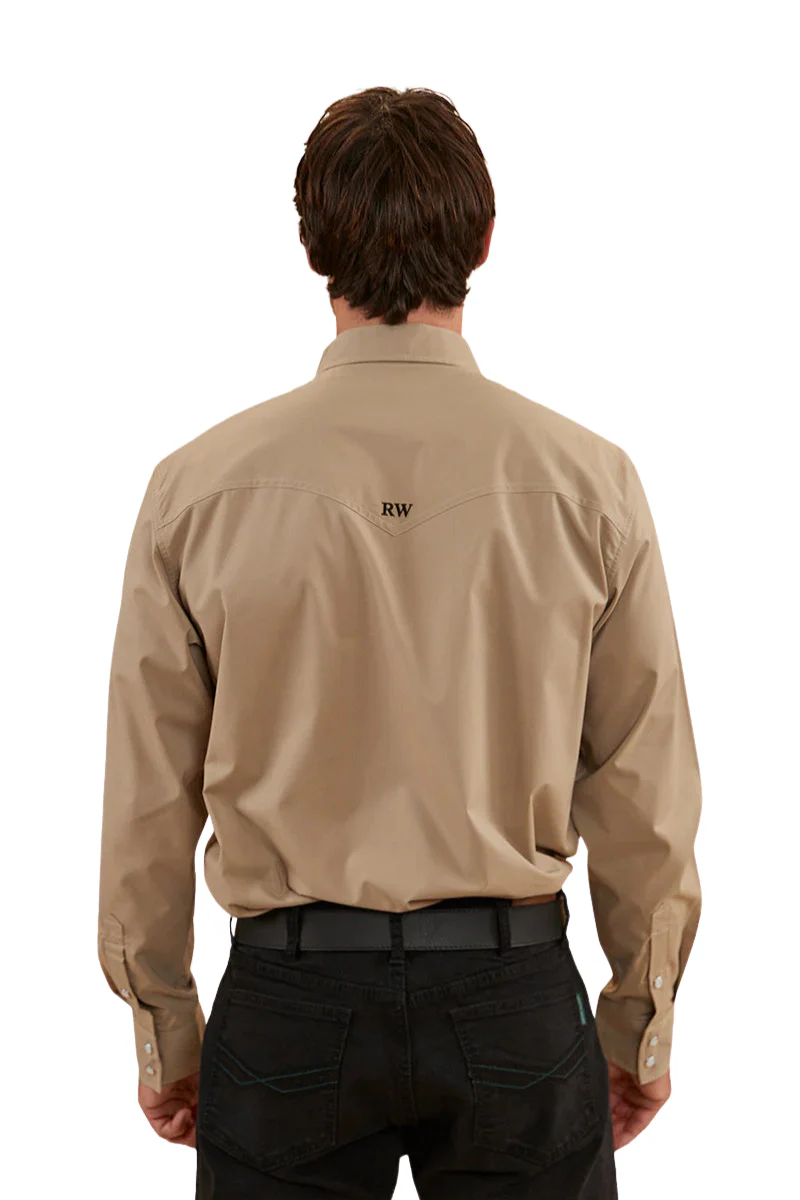 Ringers Western Mens Dillinger L/S Western Shirt (122106RW) Desert Sand - Image 4