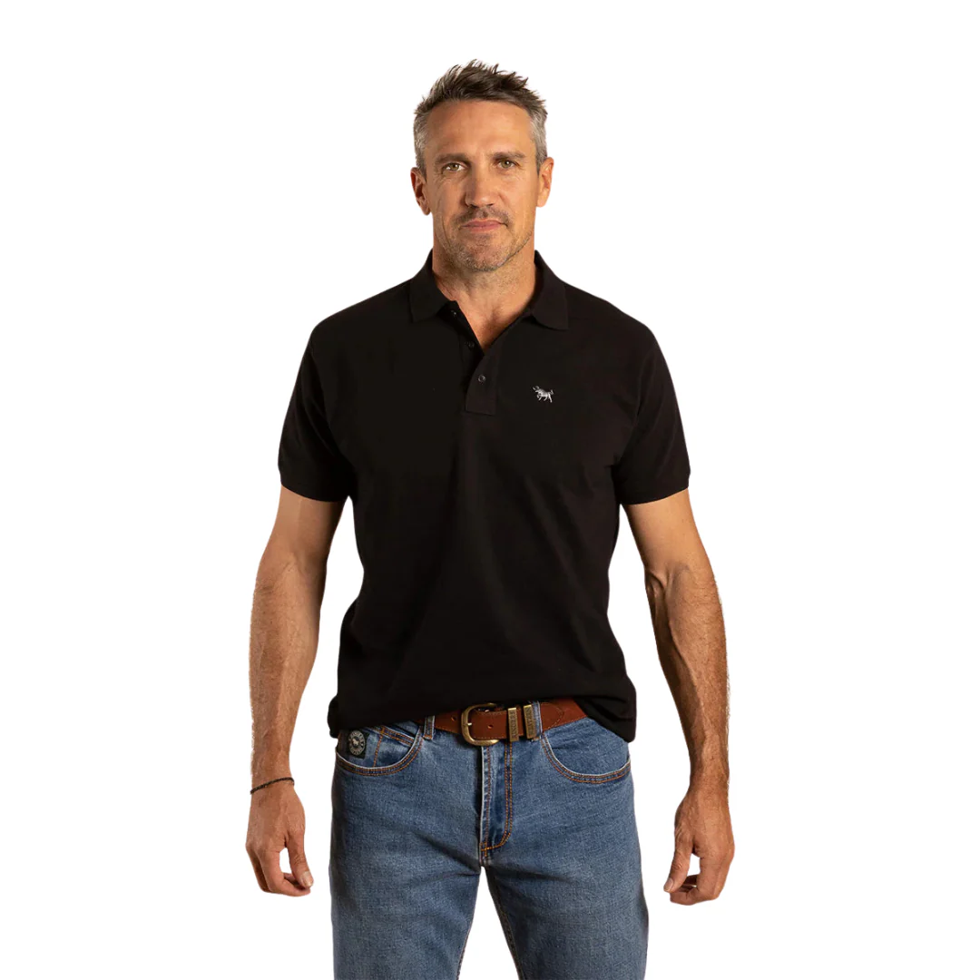 Ringers Western Mens Essential Polo (122011RW) Black