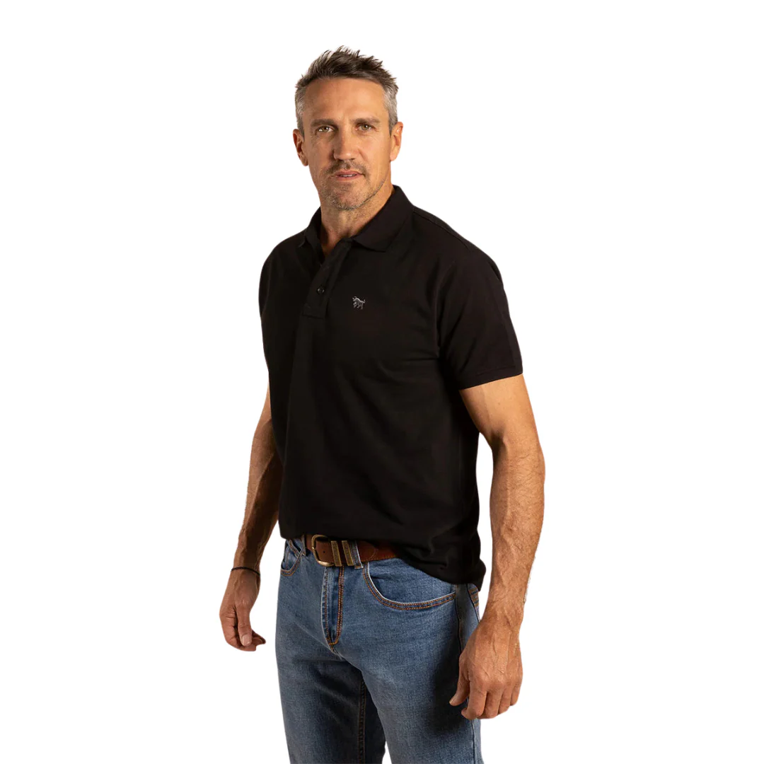 Ringers Western Mens Essential Polo (122011RW) Black - Image 3