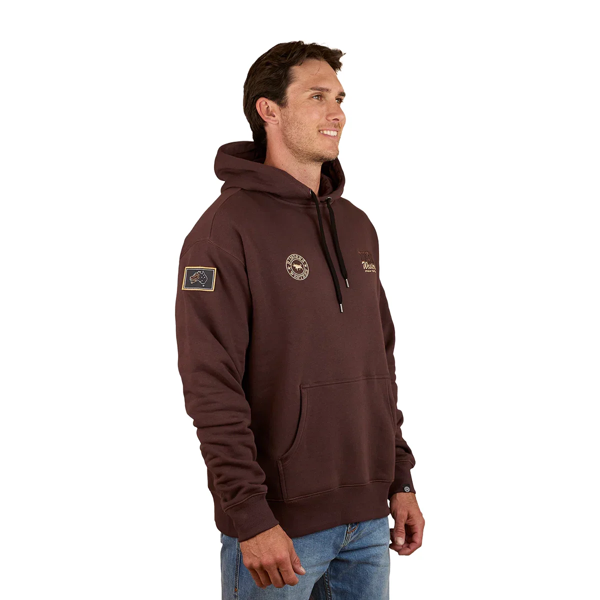 Ringers Western Mens Garbala Oversized Pullover Hoodie (125018RW) Dark Chocolate - Image 5