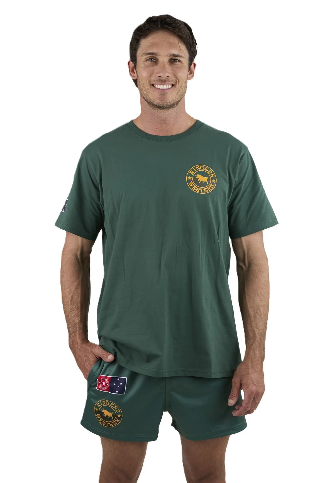 Ringers Western Mens Good Bloke Loose Fit S/S Tee (125072RW) Pine - Image 8