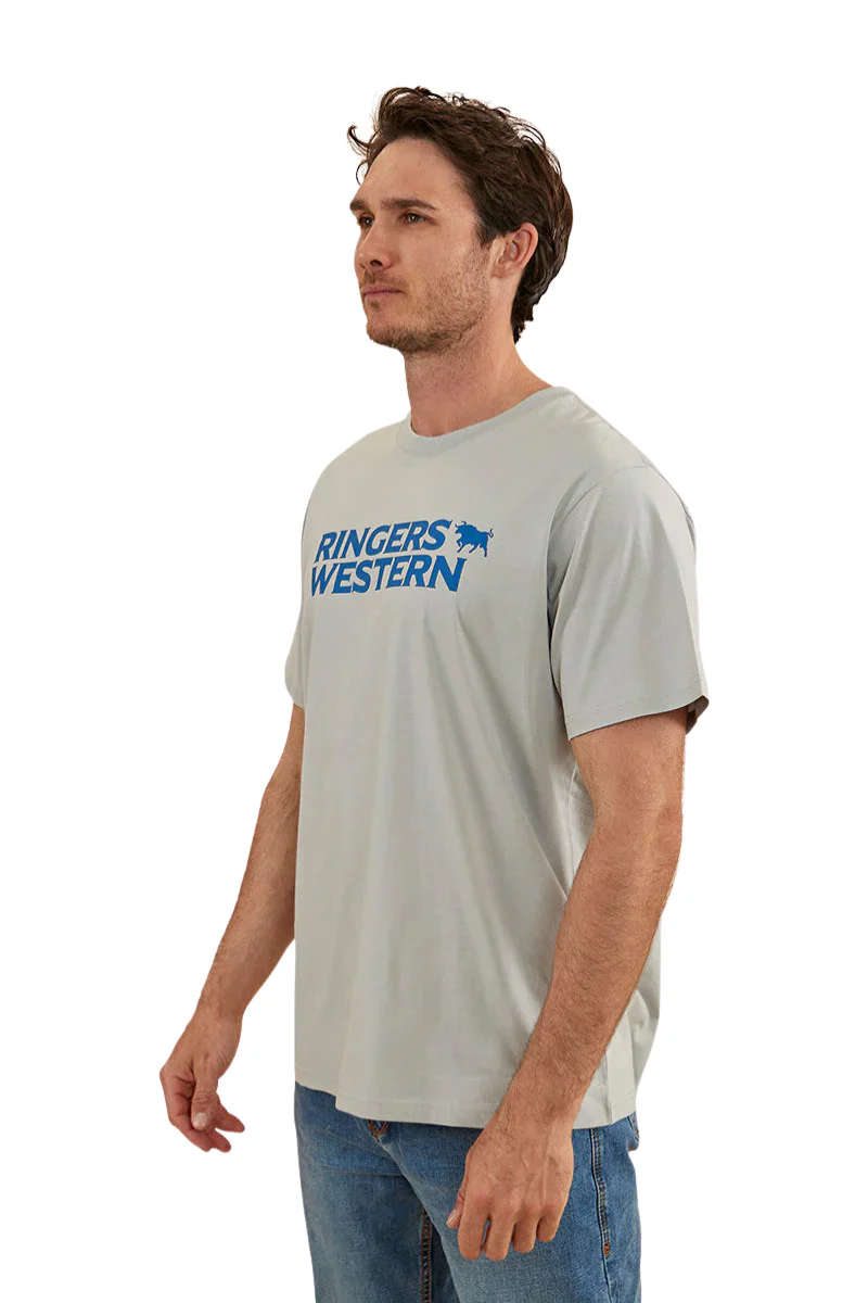 Ringers Western Mens Hastings Loose Fit S/S Tee (122110RW) Grey [SD] - Image 3