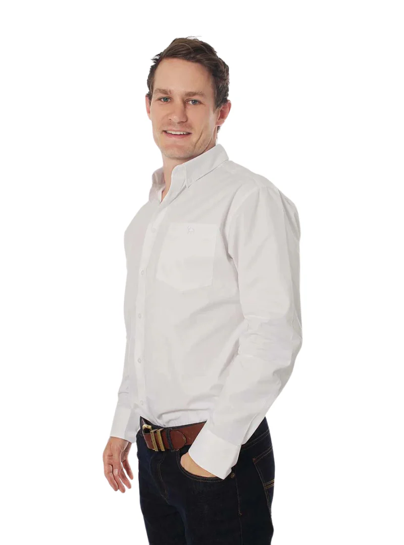 Ringers Western Mens Heritage L/S Dress Shirt (118109053) White - Image 2